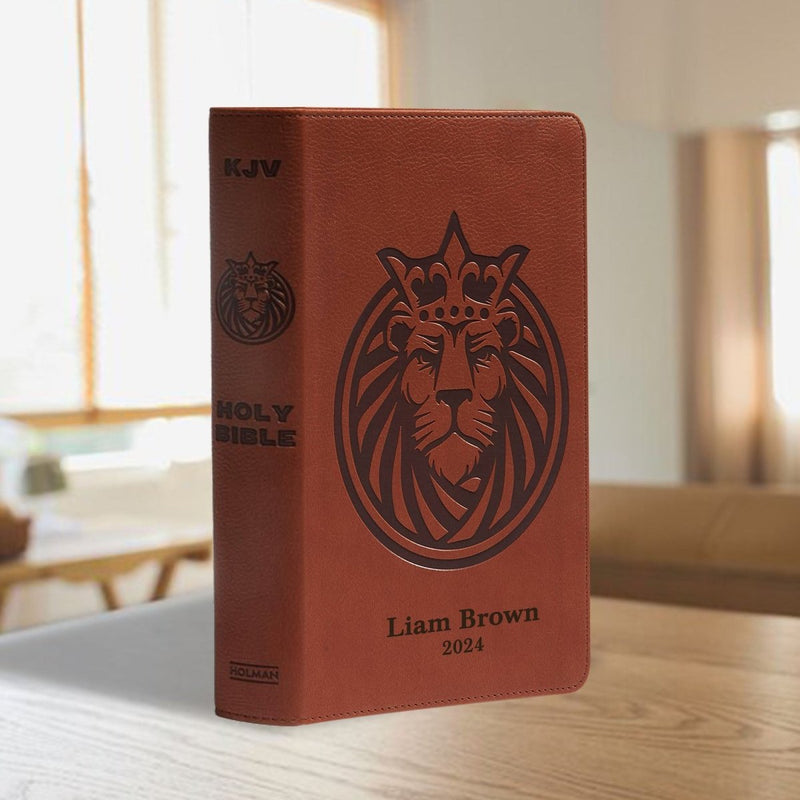 KJV Brown Standard Size Kids Holy Bible Large Print | Royal Lion