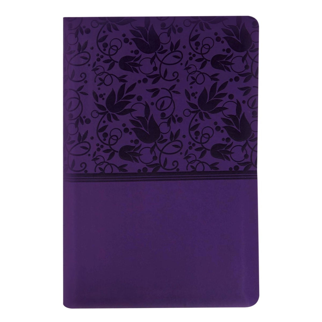 Personalized KJV Reference Holy Bible Purple Faux Leather Large Print Size with Index Tabs | Shepherds Shelf