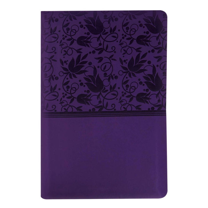 Personalized KJV Reference Holy Bible Purple Faux Leather Large Print Size with Index Tabs | Shepherds Shelf