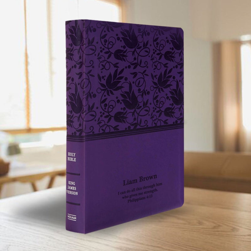 KJV Purple Standard Size Holy Bible Large Print with Index Tabs