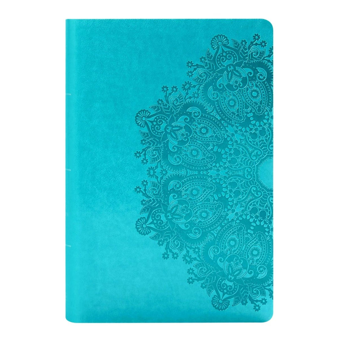 Personalized KJV Reference Holy Bible Teal Faux Leather Large Print Size | Shepherds Shelf