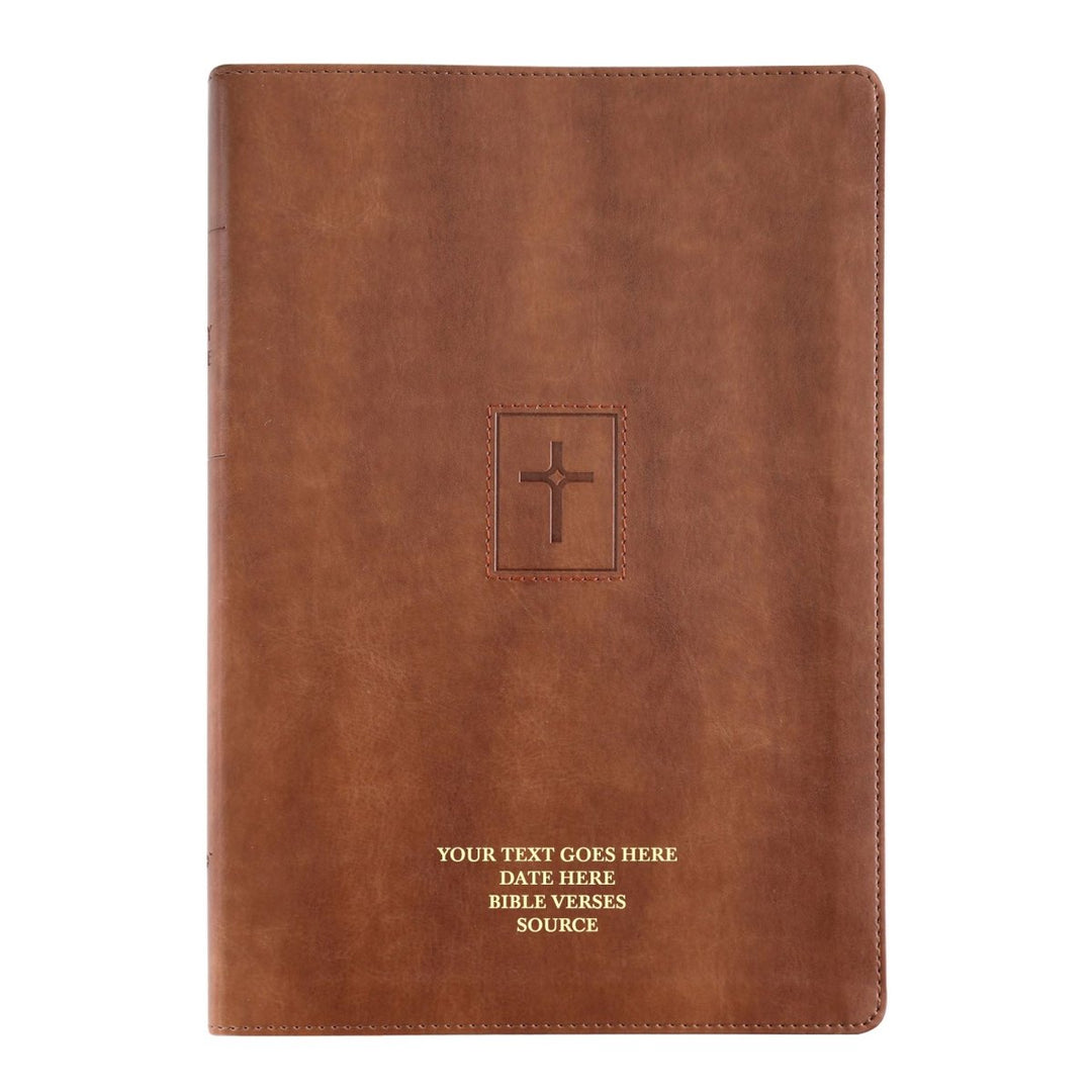 Personalized Brown Thinline Large Print NIV Bible | Shepherds Shelf