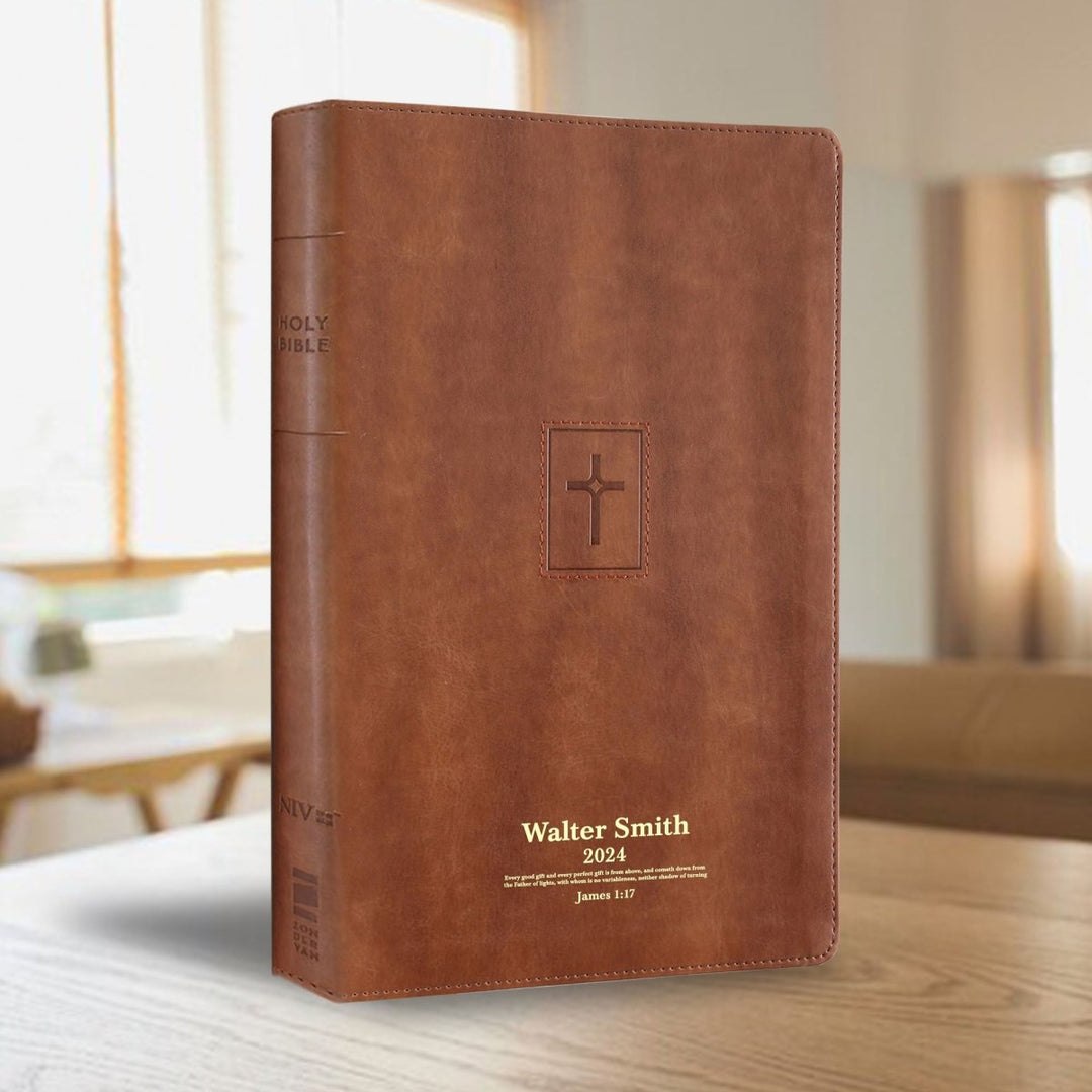 Personalized Brown Thinline Large Print NIV Bible | Shepherds Shelf