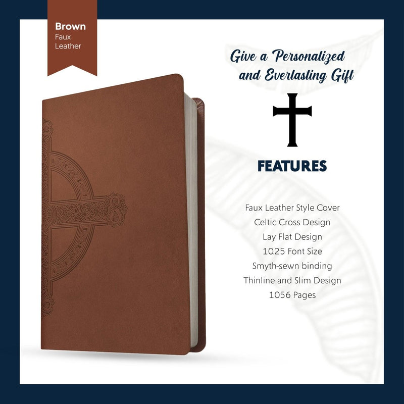 NLT Premium Leather Standard Size Holy Bible Medium Print