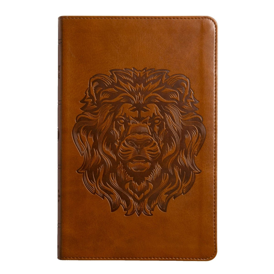 Personalized ESV Thinline Bible Medium Print Faux Leather with Royal Lion Design | Shepherds Shelfs