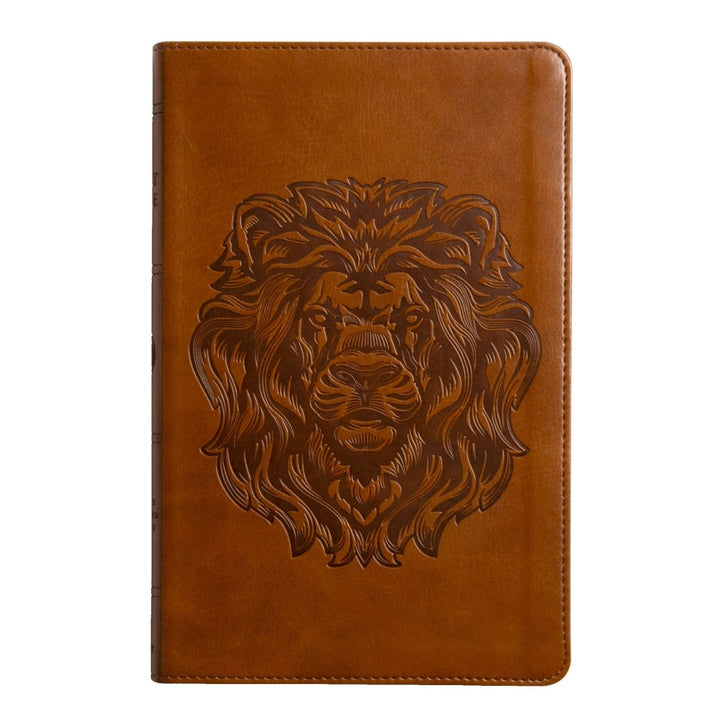 Personalized ESV Thinline Bible Medium Print Faux Leather with Royal Lion Design | Shepherds Shelfs