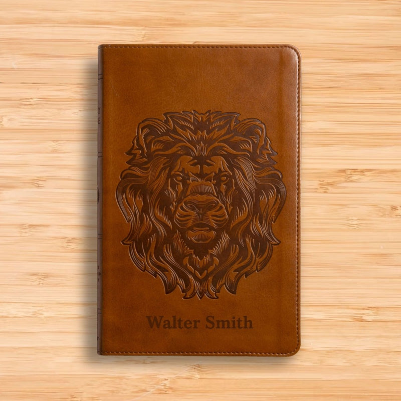 ESV Dark Brown Standard Size Holy Bible Medium Print | Royal Lion