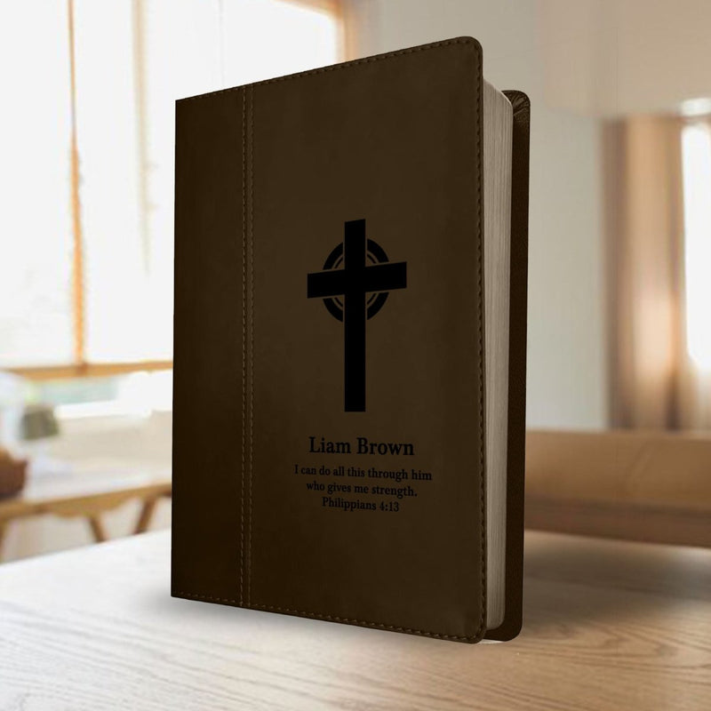 NLT Brown Standard Size Life Holy Bible Medium Print