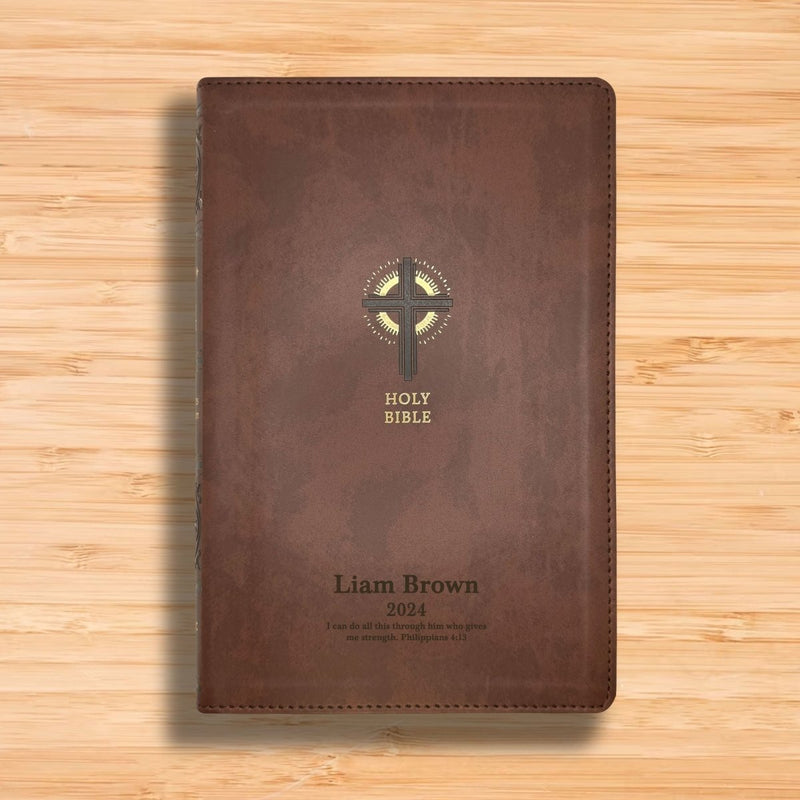 NRSV Brown Standard Size Sacraments of Initiation Edition Holy Bible Medium Print
