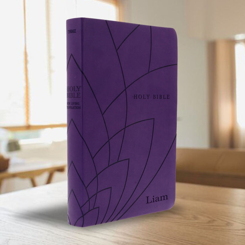 NLT Dark Purple Standard Size Holy Bible Small Print | Petal