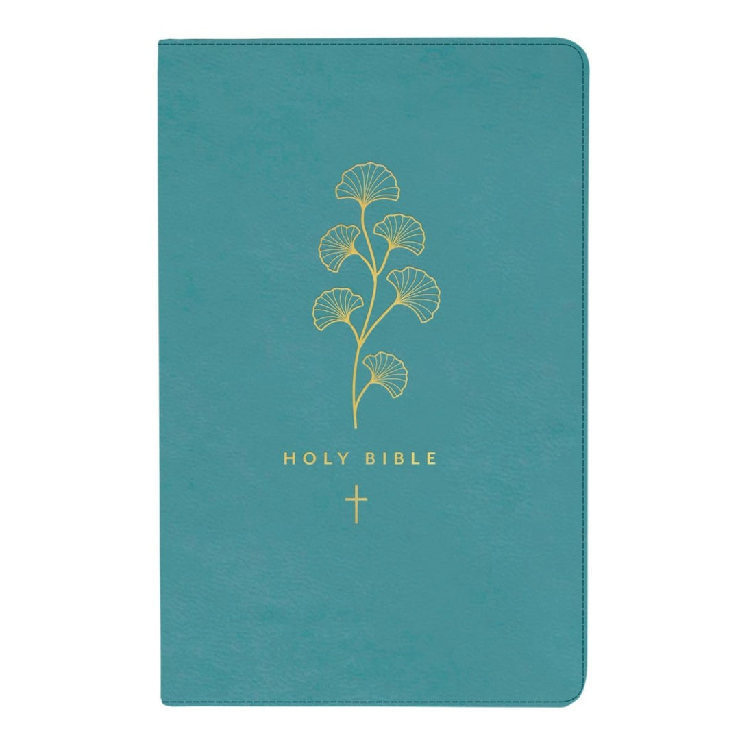 Personalized Small Print Size with Gold Floral Design NLT Bible | Shepherds Shelf