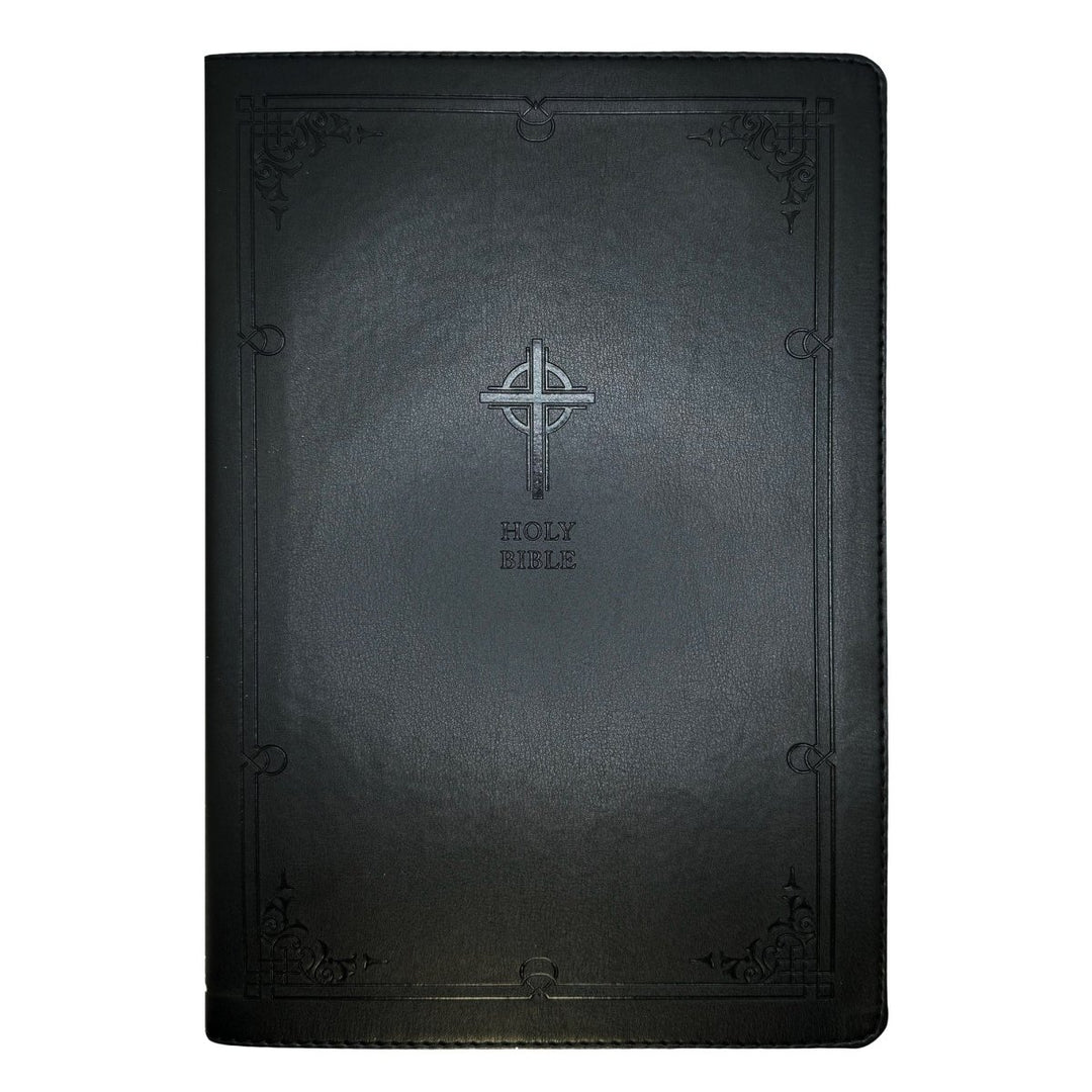 Personalized NABRE Catholic Holy Bible Faux Leather Large Print Size Black | Shepherded Shelf