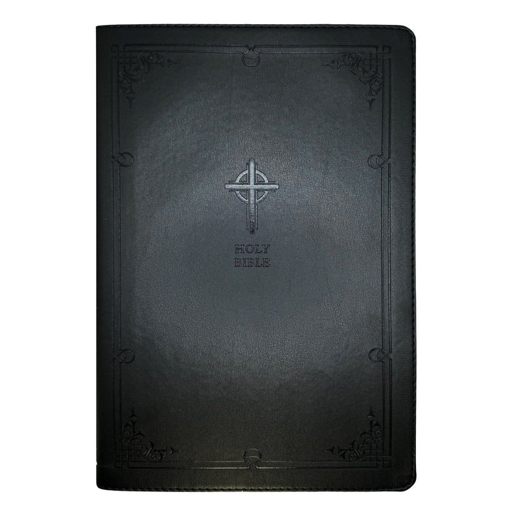Personalized NABRE Catholic Holy Bible Faux Leather Large Print Size Black | Shepherded Shelf