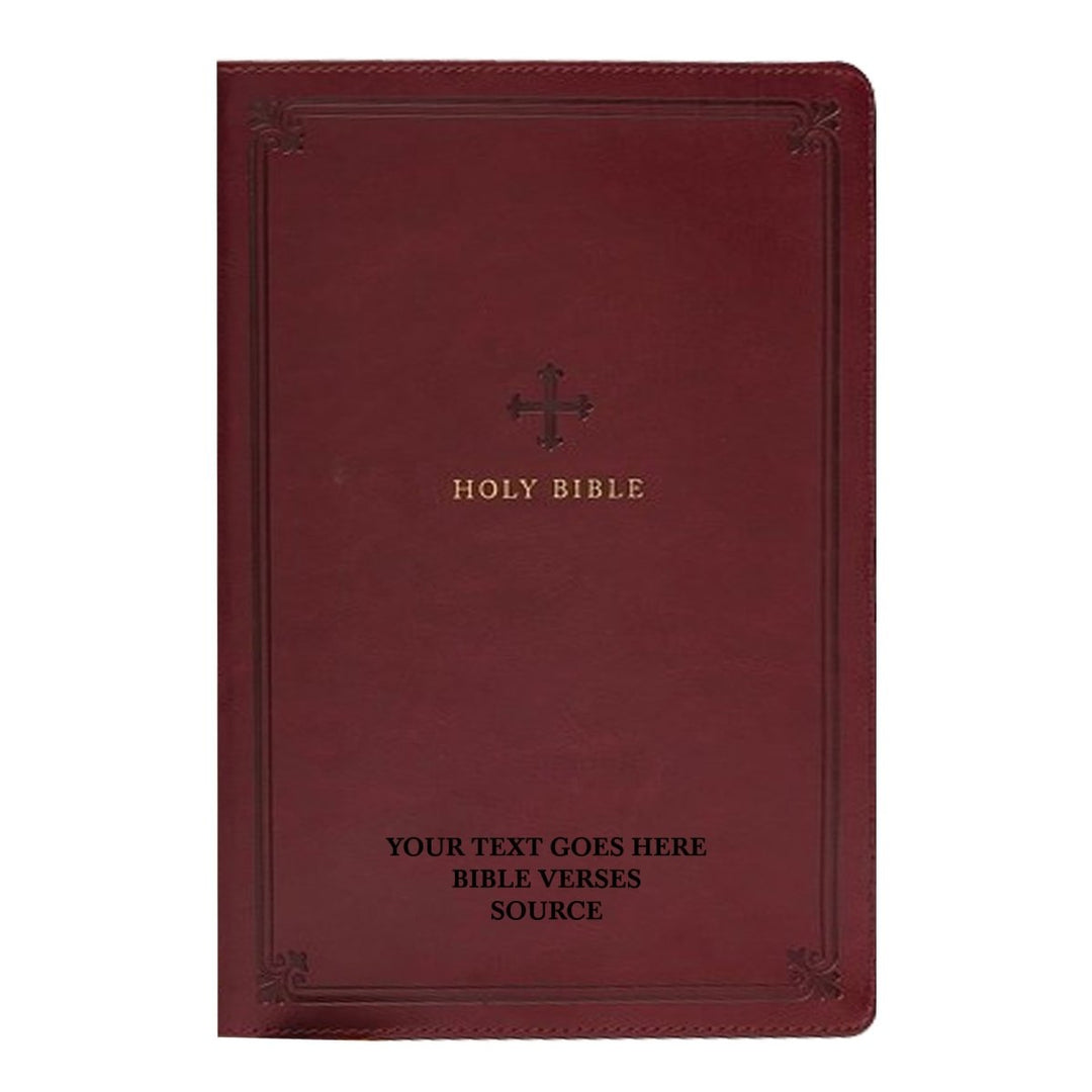 Personalized NRSV Catholic Standard Holy Bible Faux Leather Large Print Size Red | Shepherded Shelf