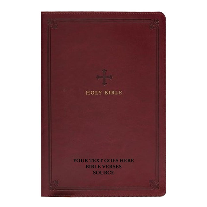 Personalized NRSV Catholic Standard Holy Bible Faux Leather Large Print Size Red | Shepherded Shelf