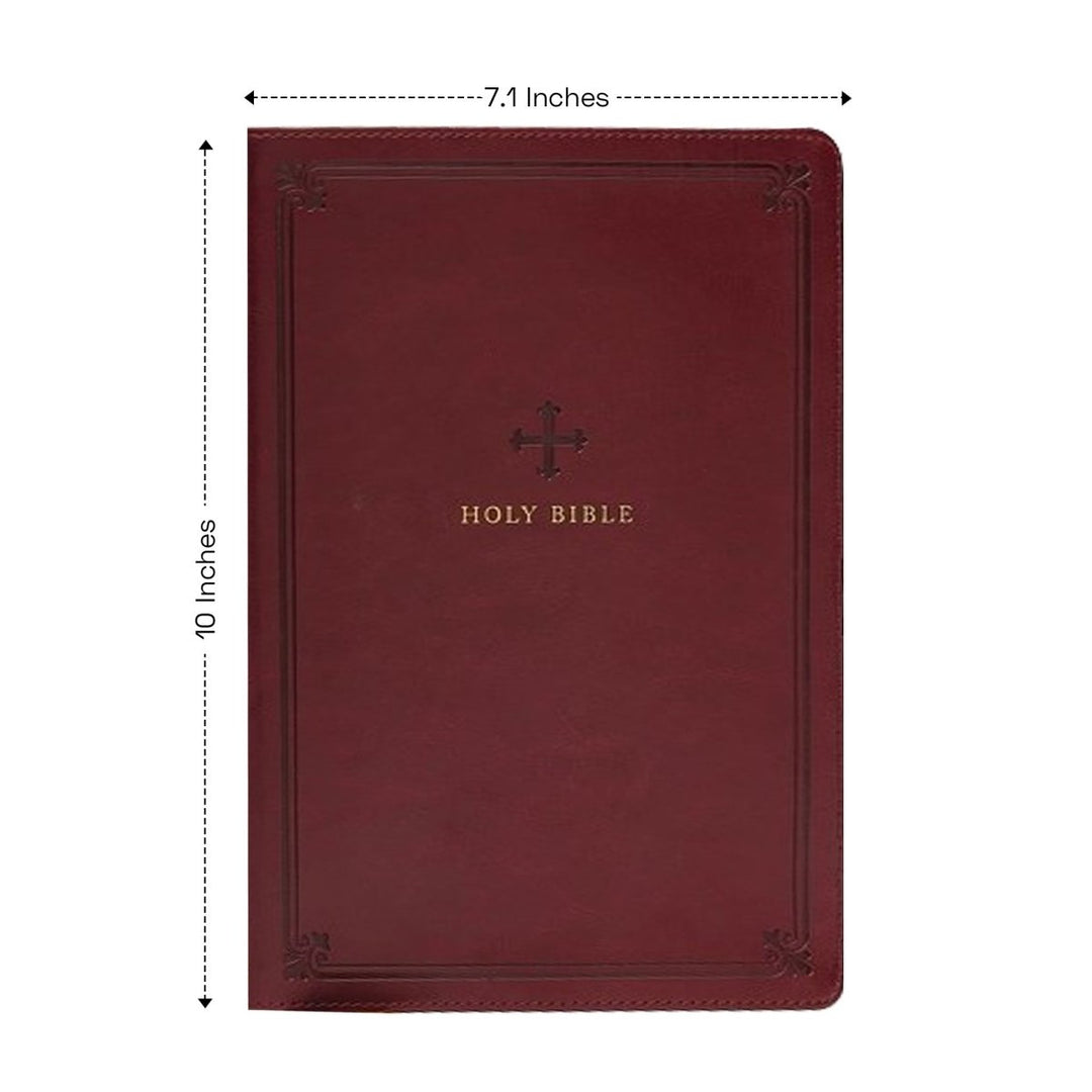 Personalized NRSV Catholic Standard Holy Bible Faux Leather Large Print Size Red | Shepherded Shelf