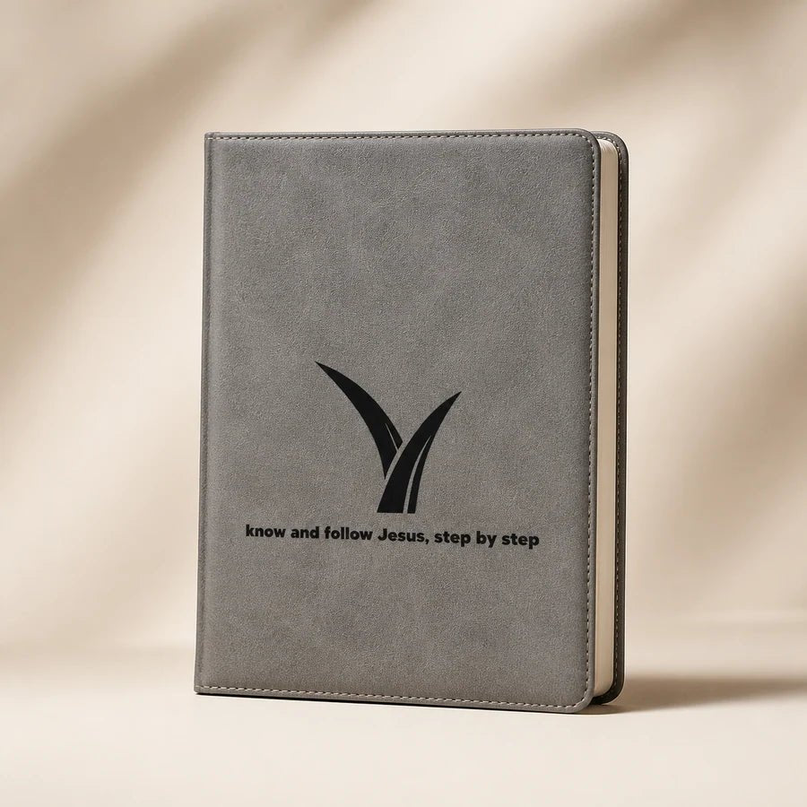 Gray Bible personalized with a minimalist ministry mark