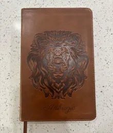 A customer’s lion engraved Bible