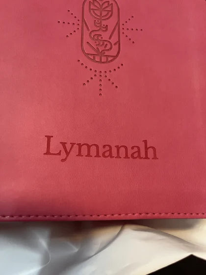 Personalized ESV Berry Pink Compact Size Kids Holy Bible Small Print; customer photo by Lymanah Johnson